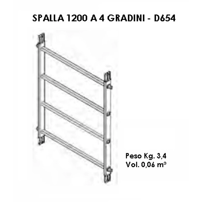 Vendita online Spalla 4 gradini H 1200 mm. per trabattello DOGE 65